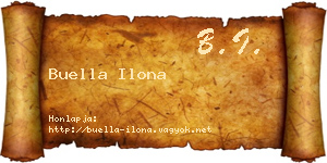 Buella Ilona névjegykártya