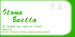 ilona buella business card